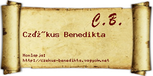 Czékus Benedikta névjegykártya